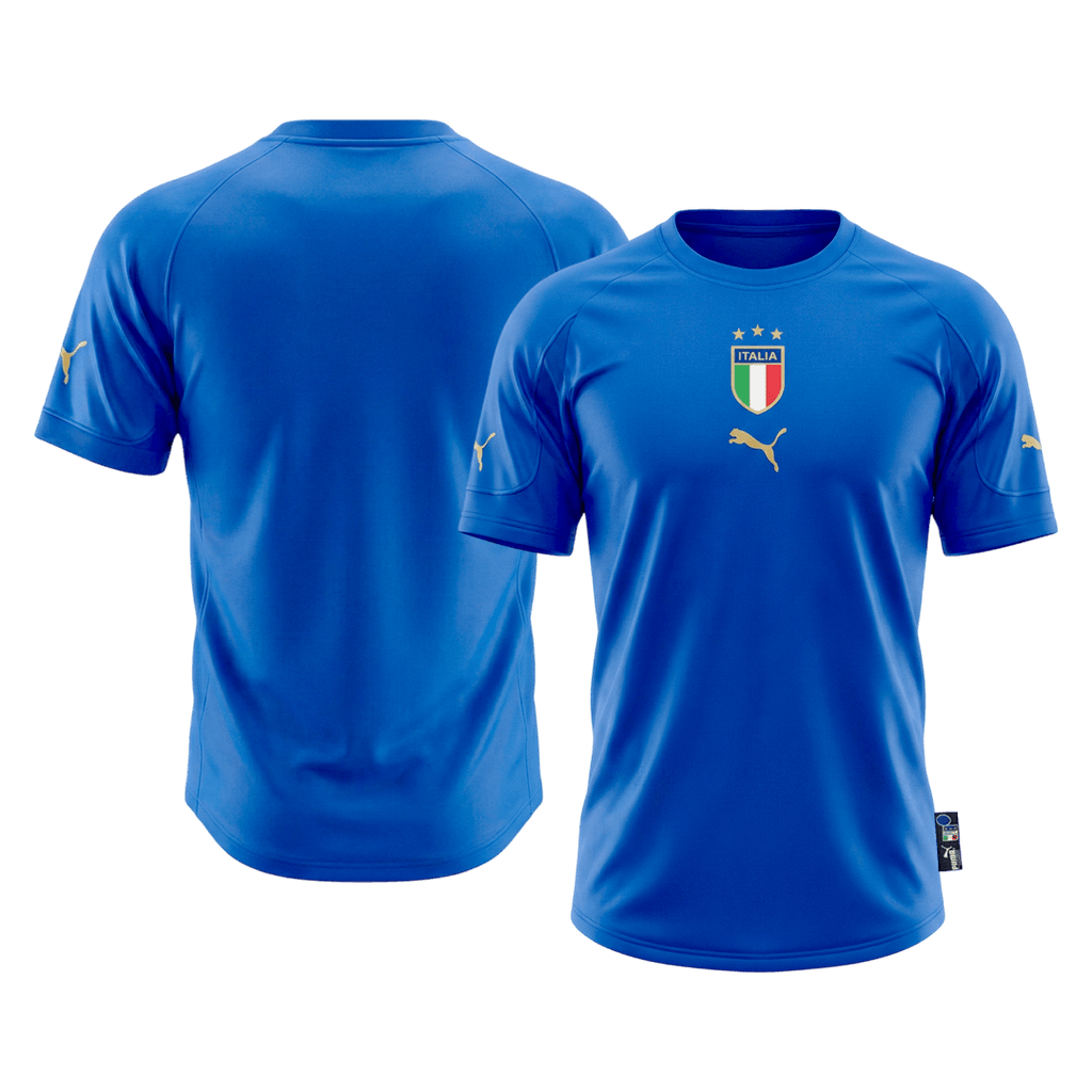 Camisola Retrô Itália Casa 2004 Azul