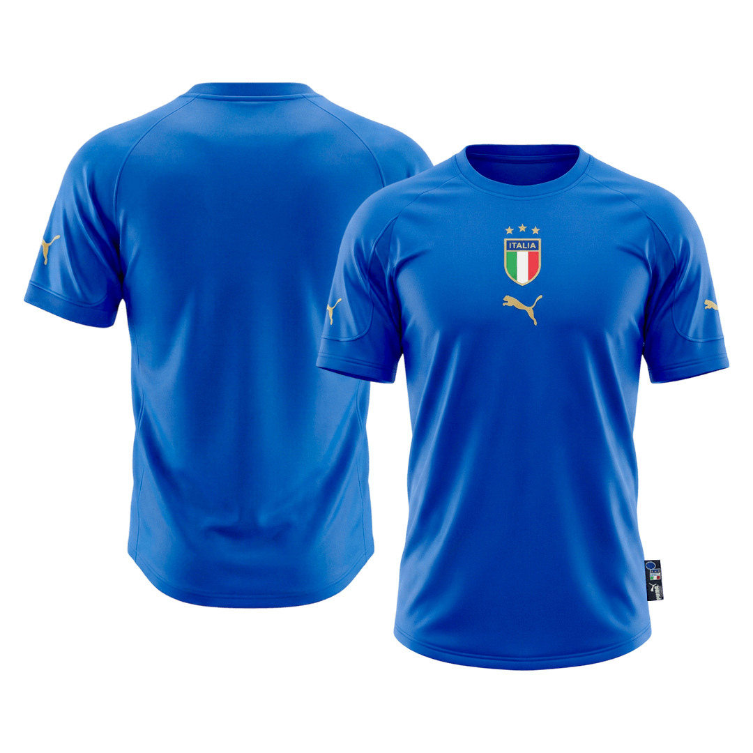 Camisola Retrô Itália Casa 2004 Azul
