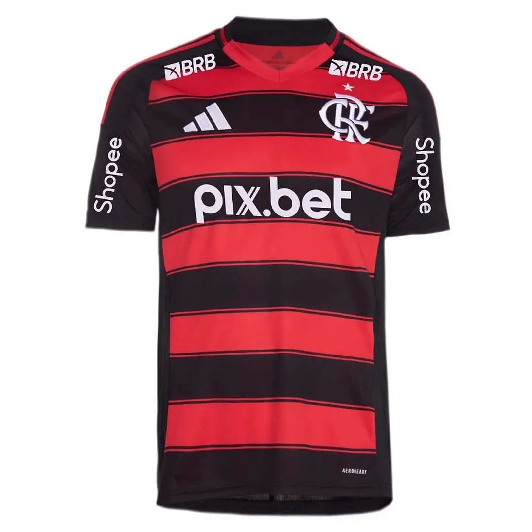 Camisola Flamengo Principal 25/26 Todos os Patrocinadores