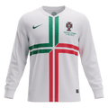 Retro Portugal Fora Manga Comprida Camisa 2012 Branco