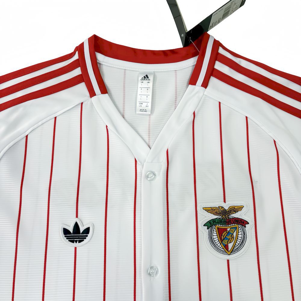 Camisola COM BOTÃO SLB x Originals branca 25/26 - estilo basebol