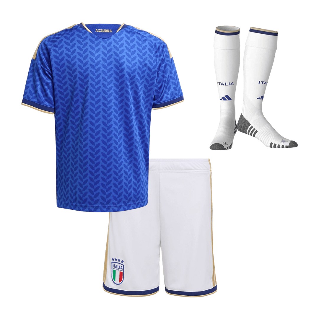 Itália Criança Casa Mundial Futebol Camisola Conjunto (Camisola+Calções+Meias) 25/26 Azul