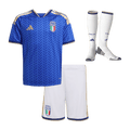 Itália Criança Casa Mundial Futebol Camisola Conjunto (Camisola+Calções+Meias) 25/26 Azul
