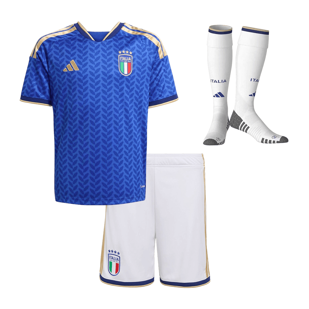 Itália Criança Casa Mundial Futebol Camisola Conjunto (Camisola+Calções+Meias) 25/26 Azul