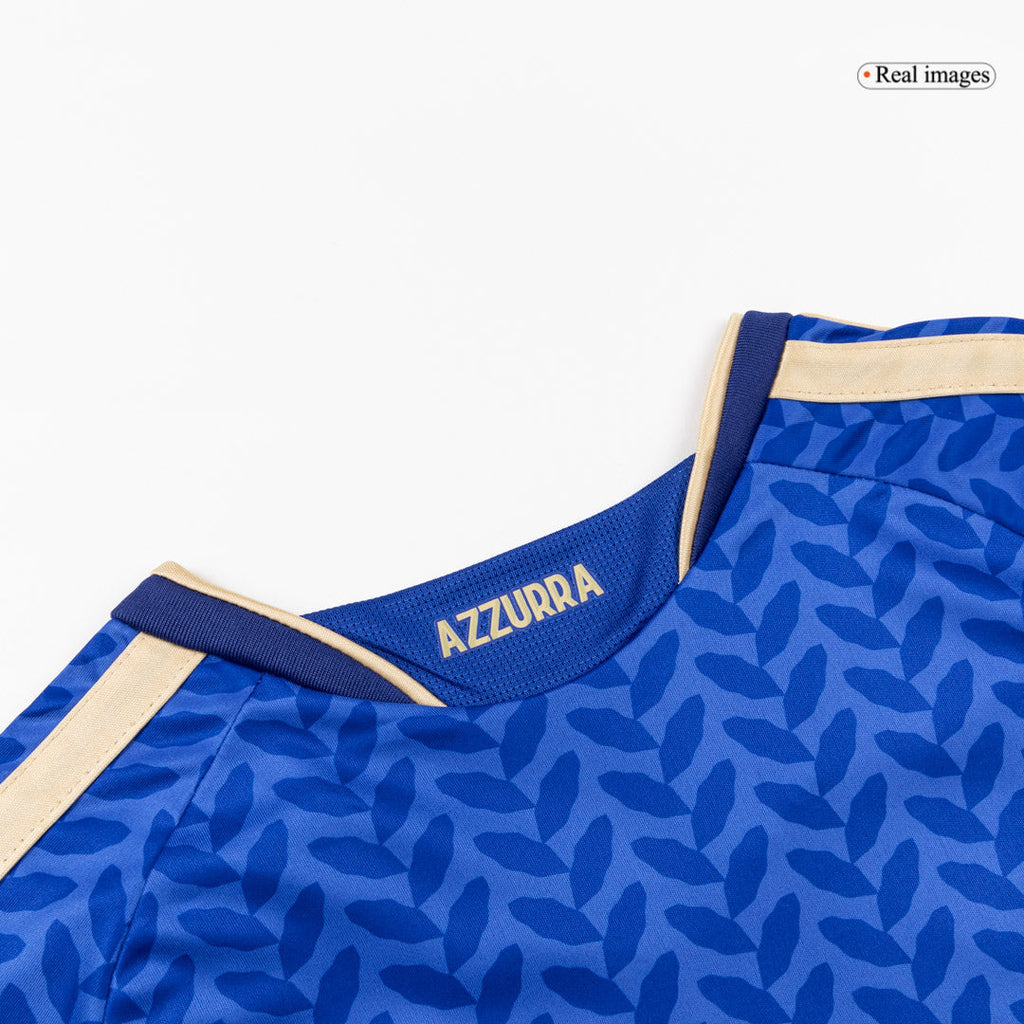 Itália Criança Casa Mundial Futebol Camisola Conjunto (Camisola+Calções+Meias) 25/26 Azul