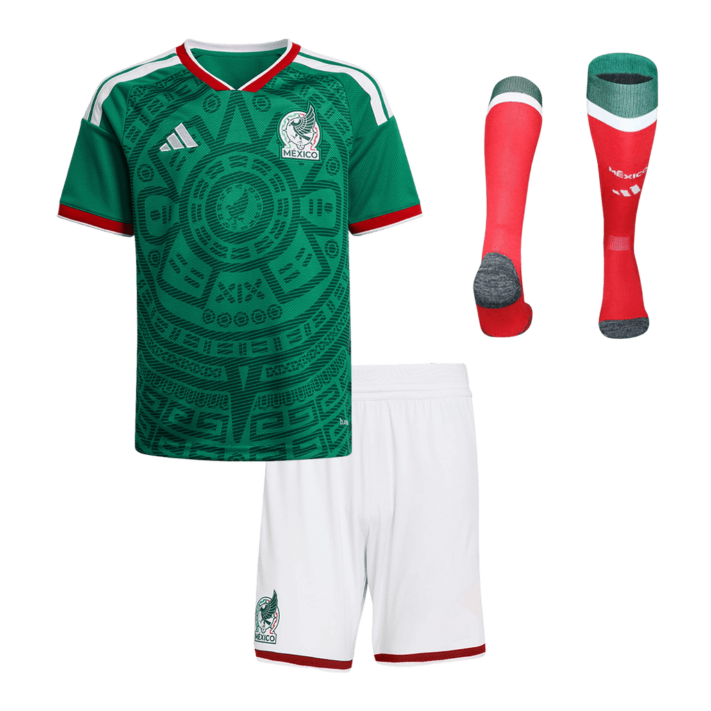 Conjunto de Camisola e Calções de Futebol México Infantil (Camisola+Calções+Meias) 25/26 Verde