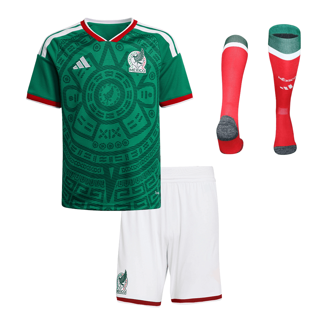 Conjunto de Camisola e Calções de Futebol México Infantil (Camisola+Calções+Meias) 25/26 Verde