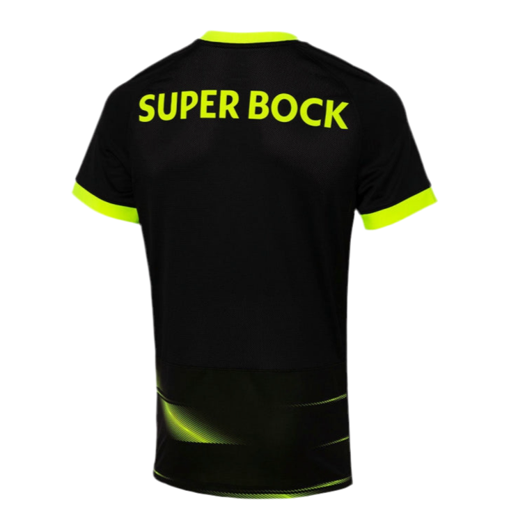 Camisola Alternativa 22/23 Preta e Verde Retro