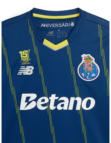 Camisola quarto equipamento 25/26 azul – COM EMBLEMA CELEBRAÇÃO LIGA EUROPA DUBLIN