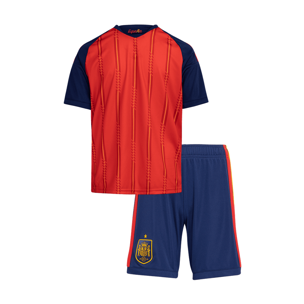 Espanha Criança Casa Mundial Futebol Camisola Conjunto (Camisola+Calções) 2026 Vermelho