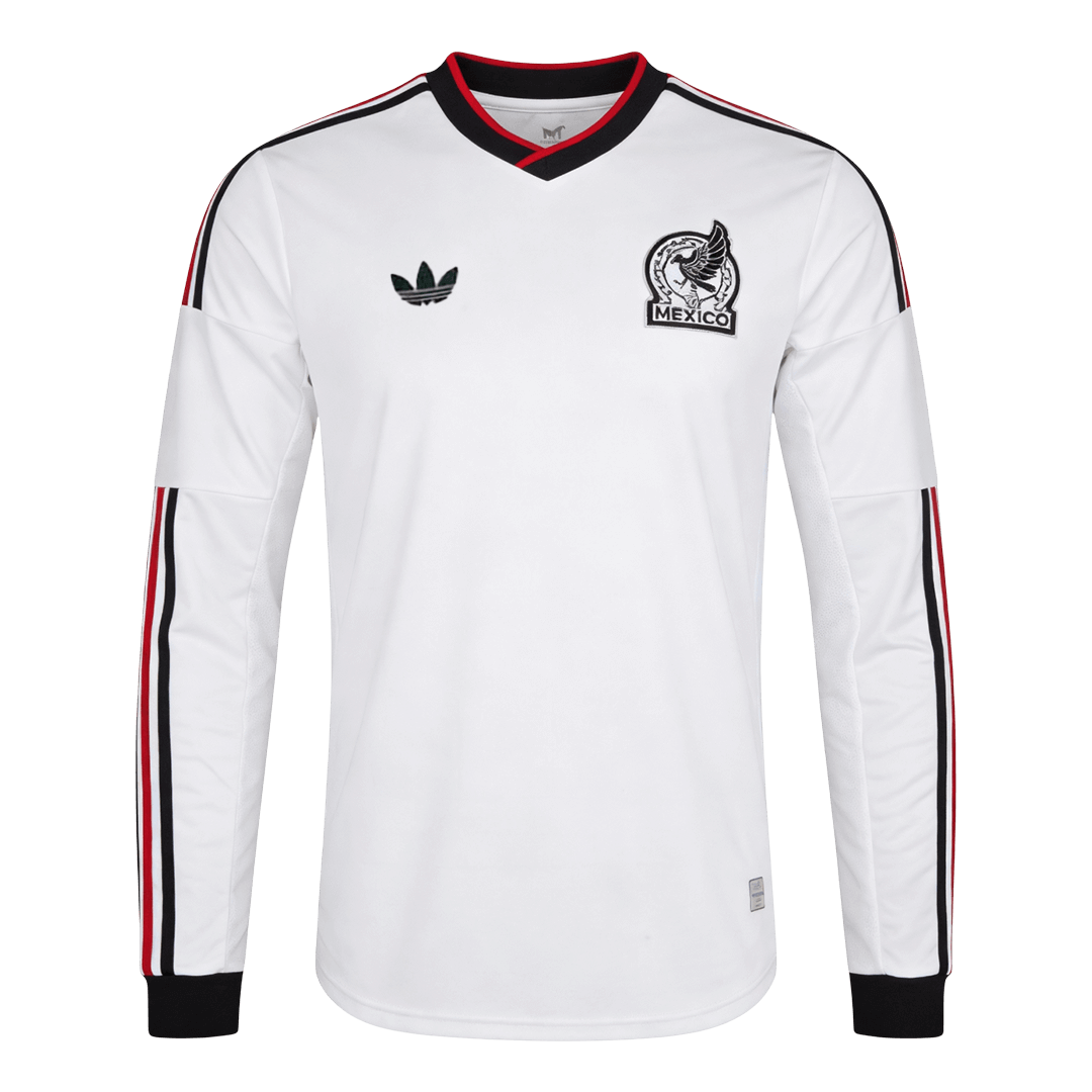México Fora Manga comprida Camisa 2026 Branco