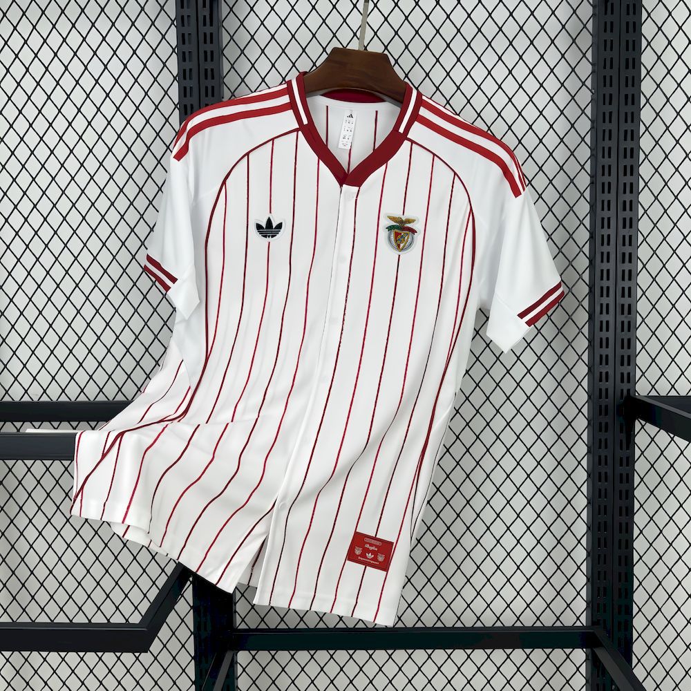 Camisola COM BOTÃO SLB x Originals branca 25/26 - estilo basebol