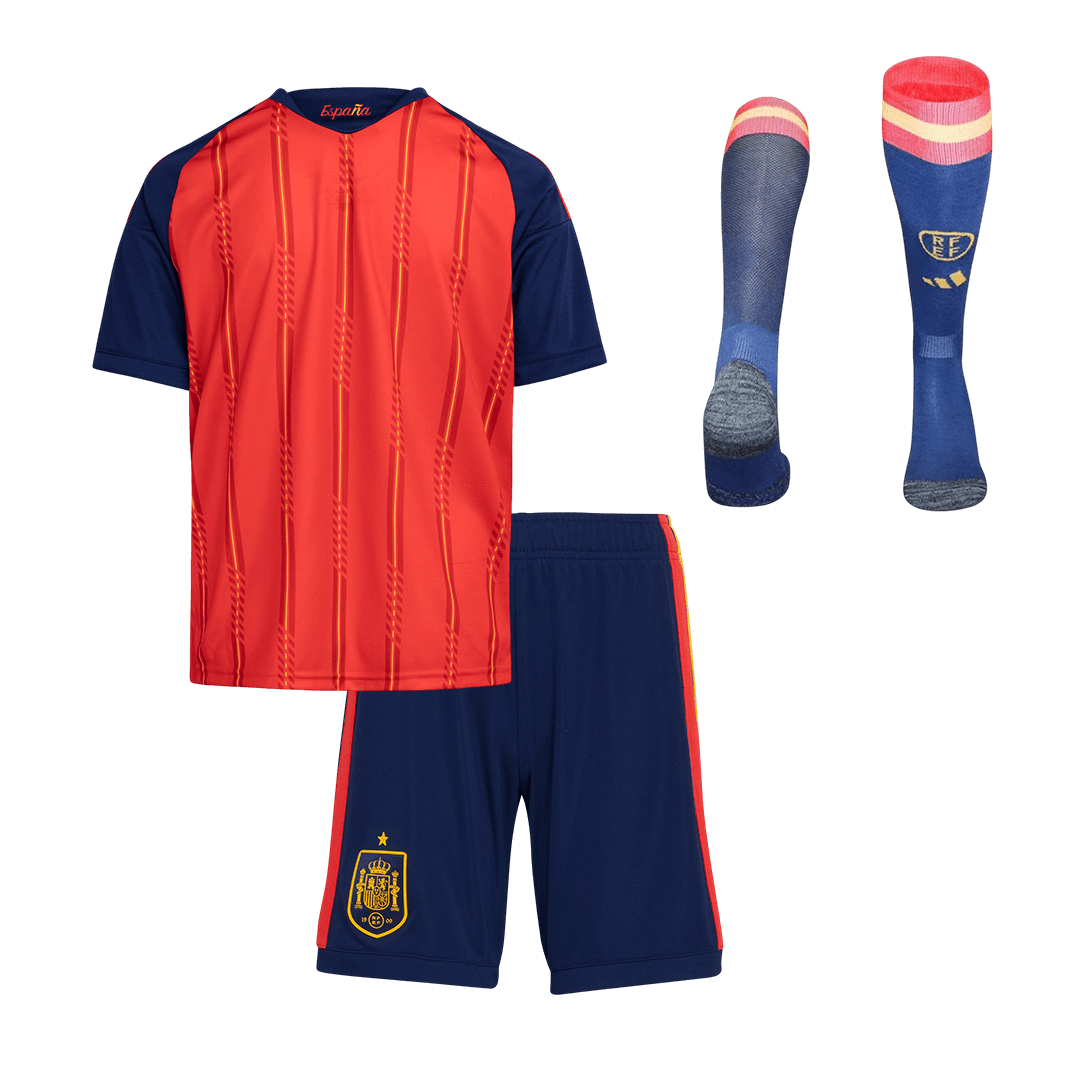 Espanha Crianças Casa Copa do Mundo Futebol Equipamento (Camisola+Calções+Meias) 2026 Vermelho