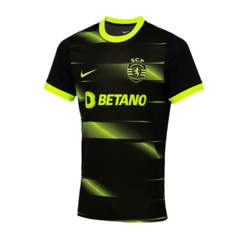 Camisola Alternativa 22/23 Preta e Verde Retro