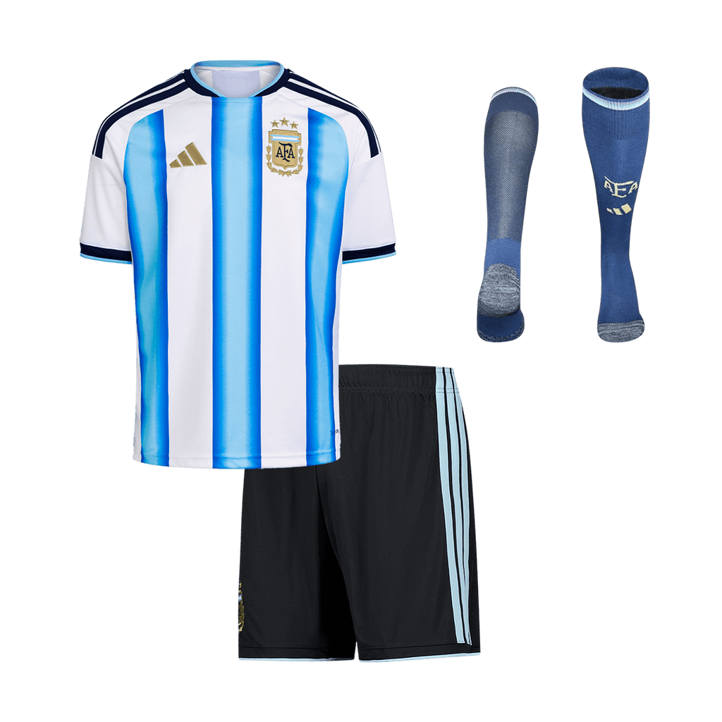 Argentina Criança Casa Campeonato do Mundo Futebol Equipamento (Camisa+Calções+Meias) 25/26