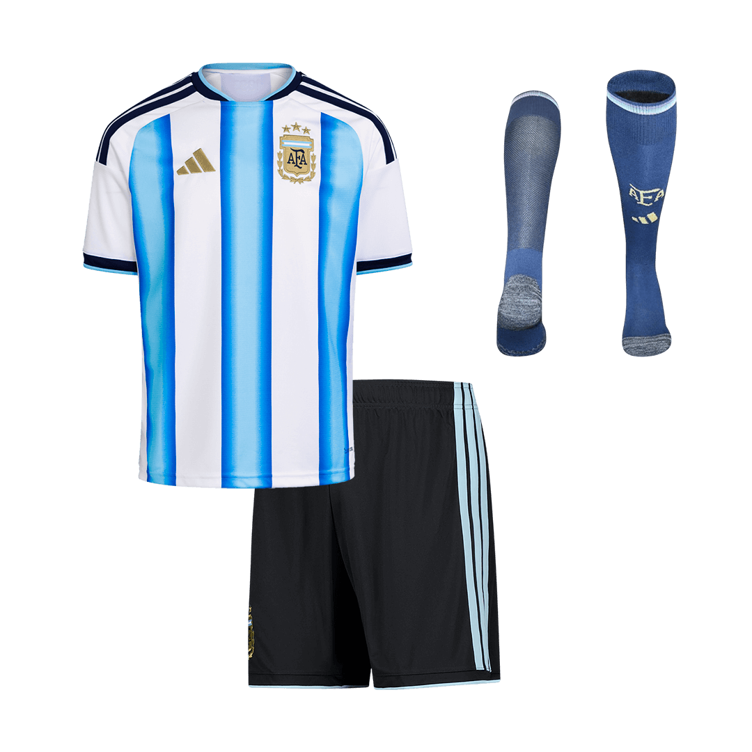 Argentina Criança Casa Campeonato do Mundo Futebol Equipamento (Camisa+Calções+Meias) 25/26