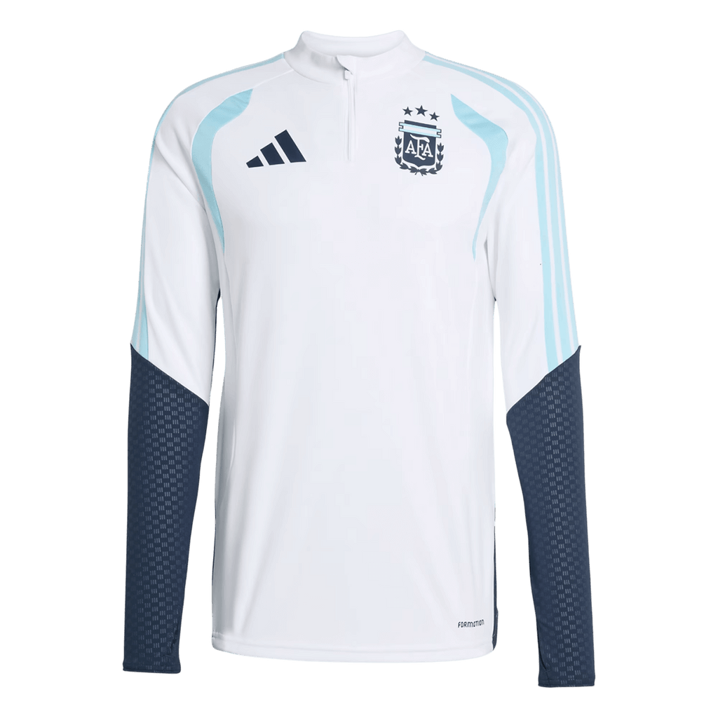 Conjunto de Moletom Argentina Infantil com Zíper (Camisola+Calças) 2026 Branco