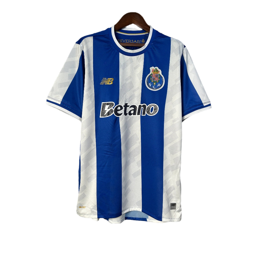 Camisola principal azul/branca 25/26 Emblema bordado