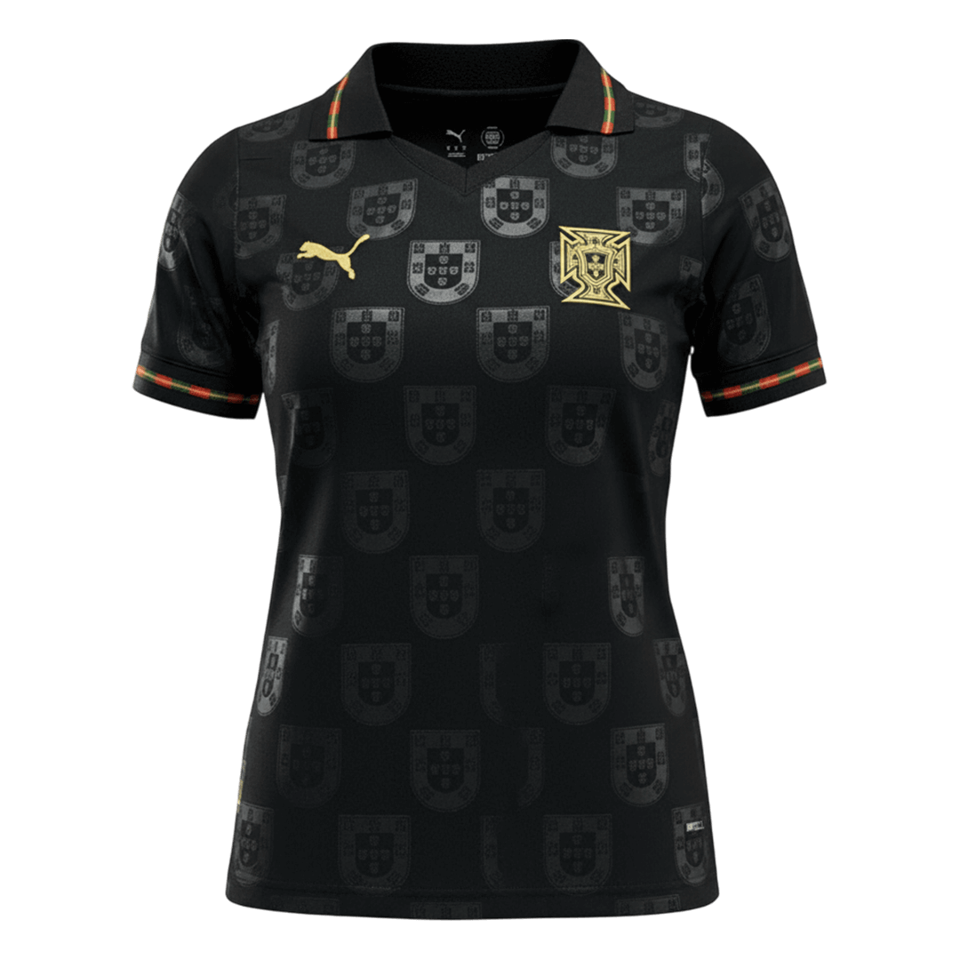 Mulher Portugal Camisola Mundial 2026 Preto