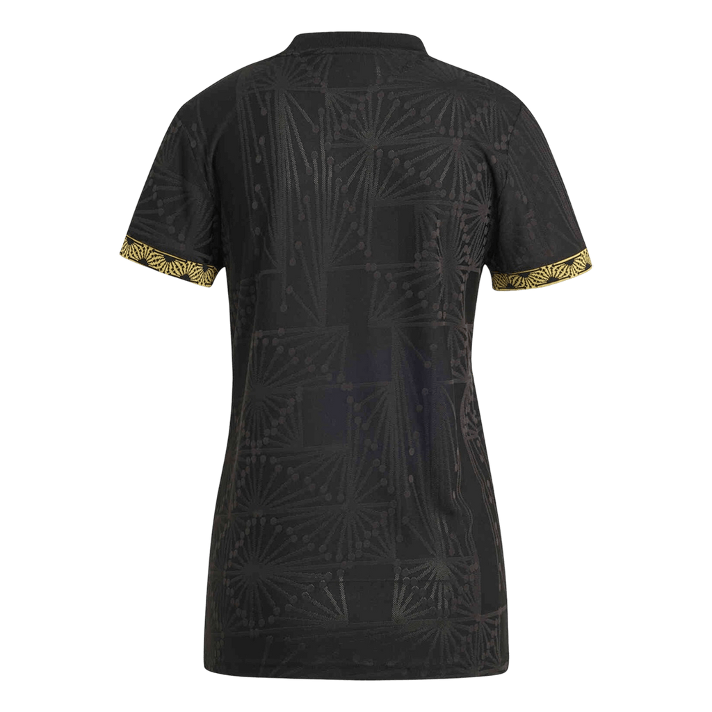 Camisola de Futebol México Gold Mulher 2025 Preto Dourado
