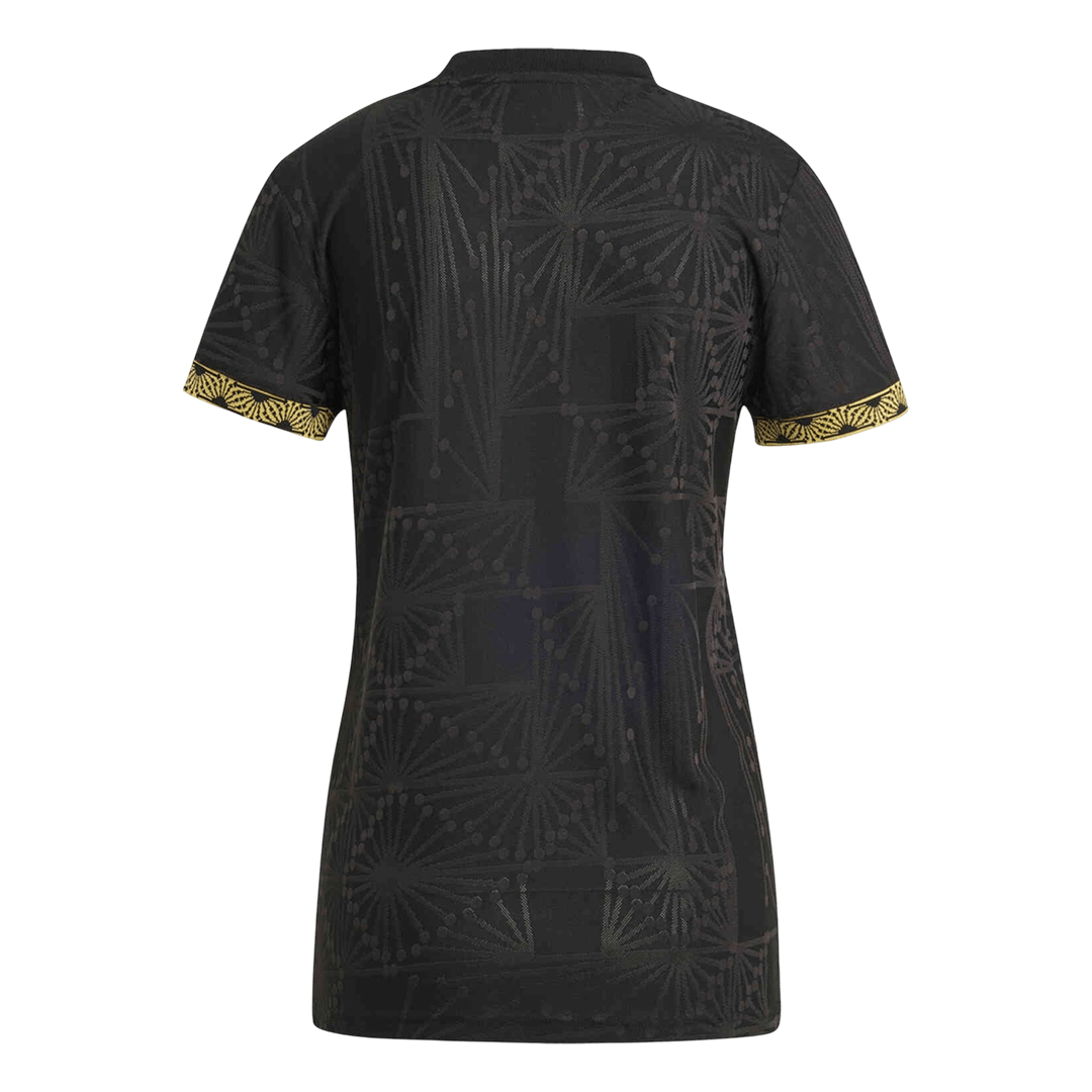 Camisola de Futebol México Gold Mulher 2025 Preto Dourado