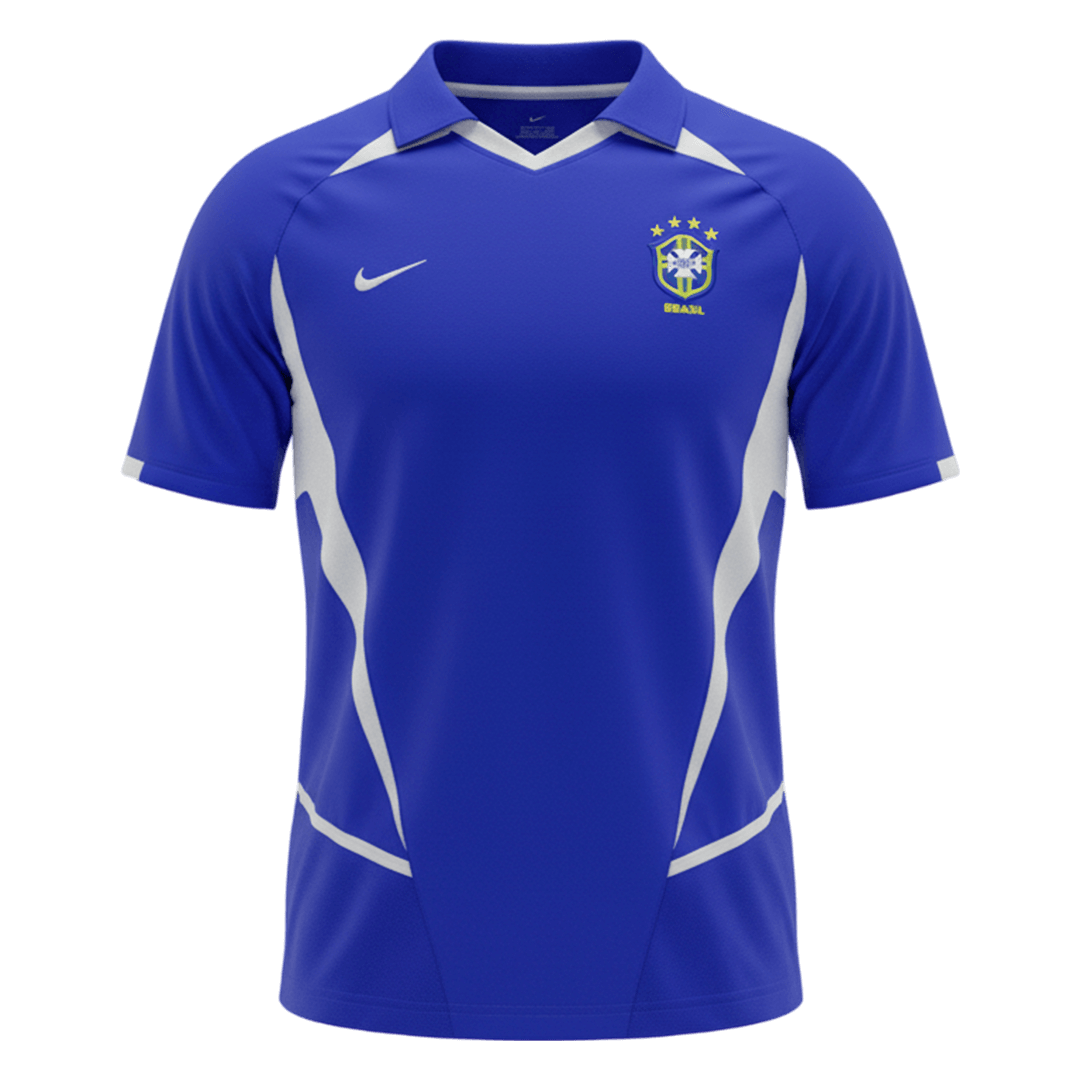 Retrô Brasil Camisola Principal 2002 Azul