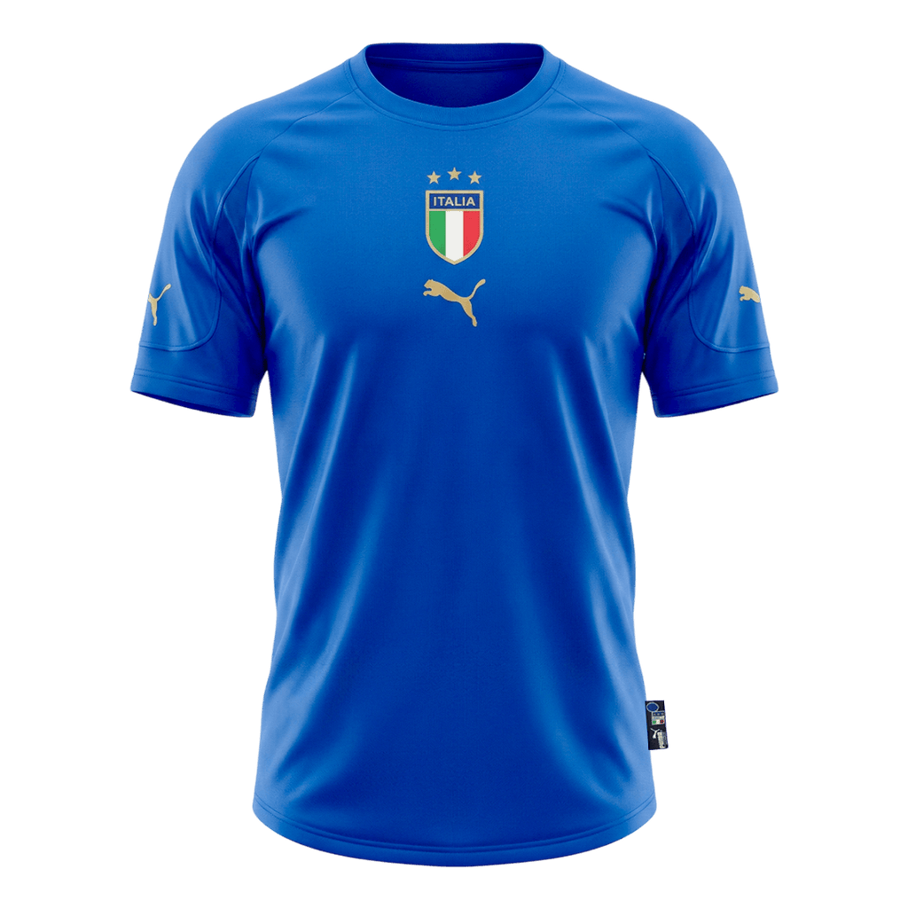 Camisola Retrô Itália Casa 2004 Azul