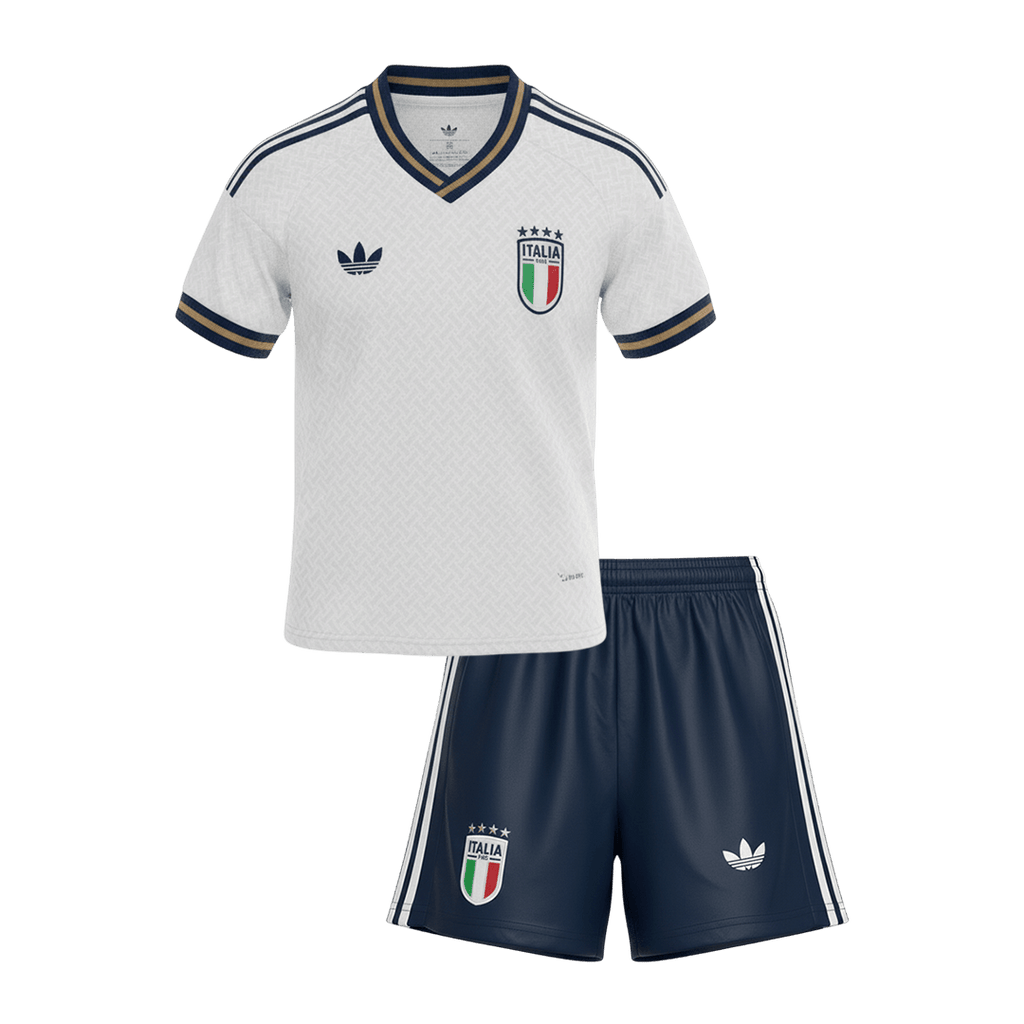 Itália Criança Equipamento Principal Mundial Futebol Camisola Conjunto (Camisola+Calções) 2026 Branco