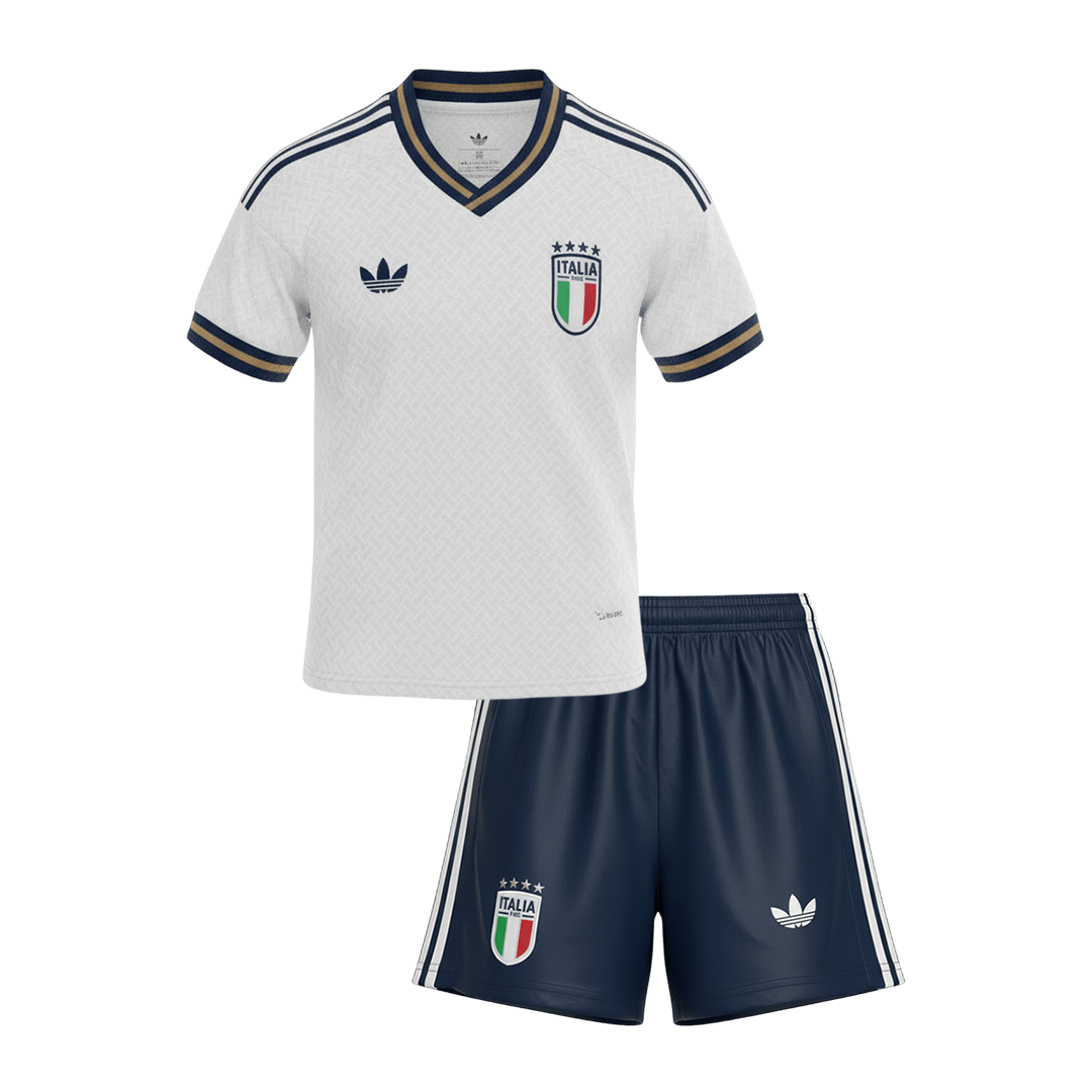 Itália Criança Equipamento Principal Mundial Futebol Camisola Conjunto (Camisola+Calções) 2026 Branco
