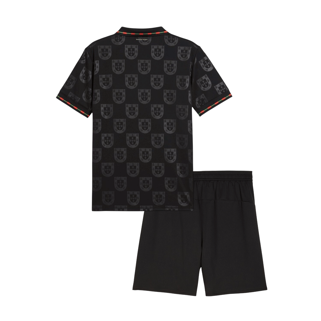 Portugal Mundial Infantil de Futebol Camisola Conjunto (Camisola+Calções) 2026 Preto