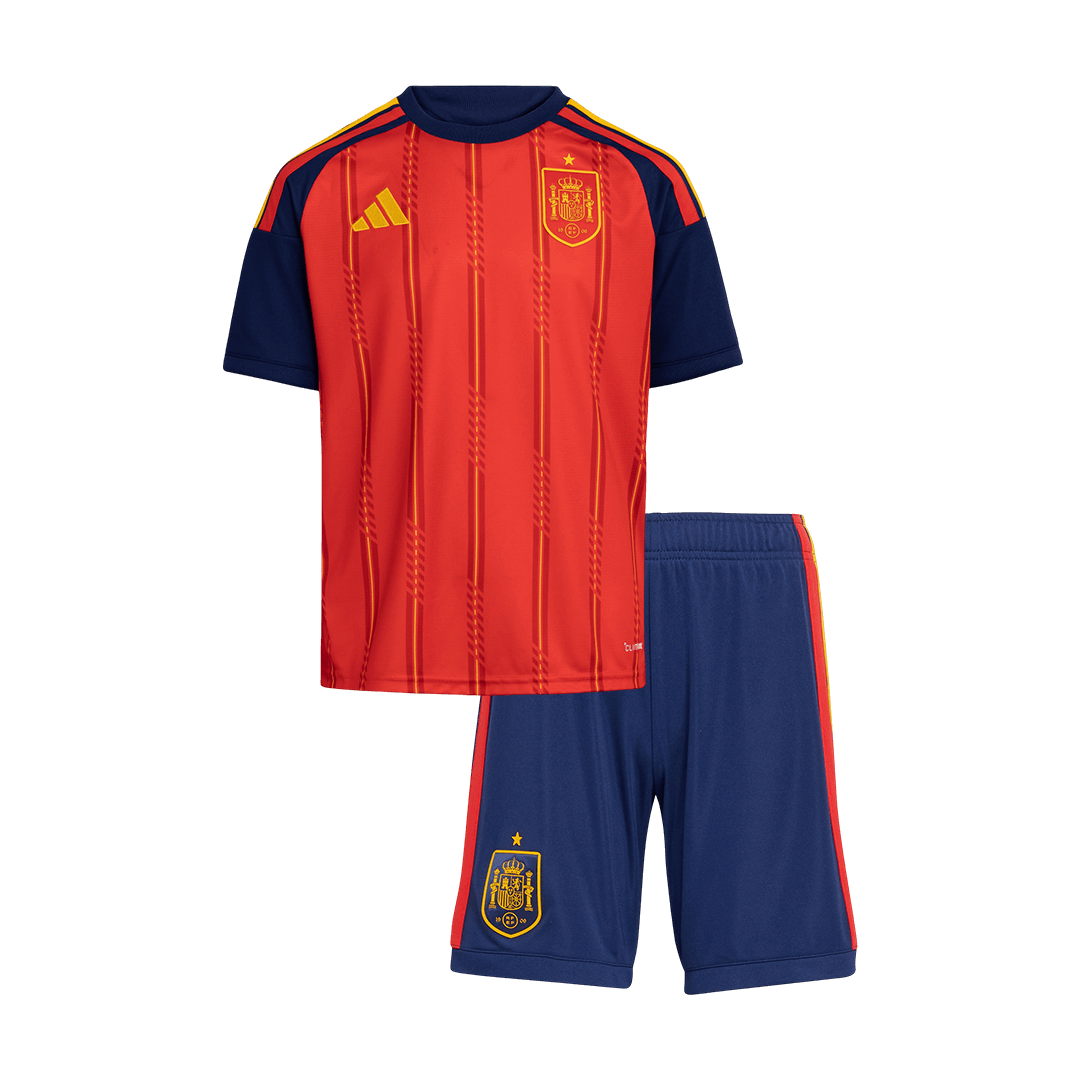Espanha Criança Casa Mundial Futebol Camisola Conjunto (Camisola+Calções) 2026 Vermelho