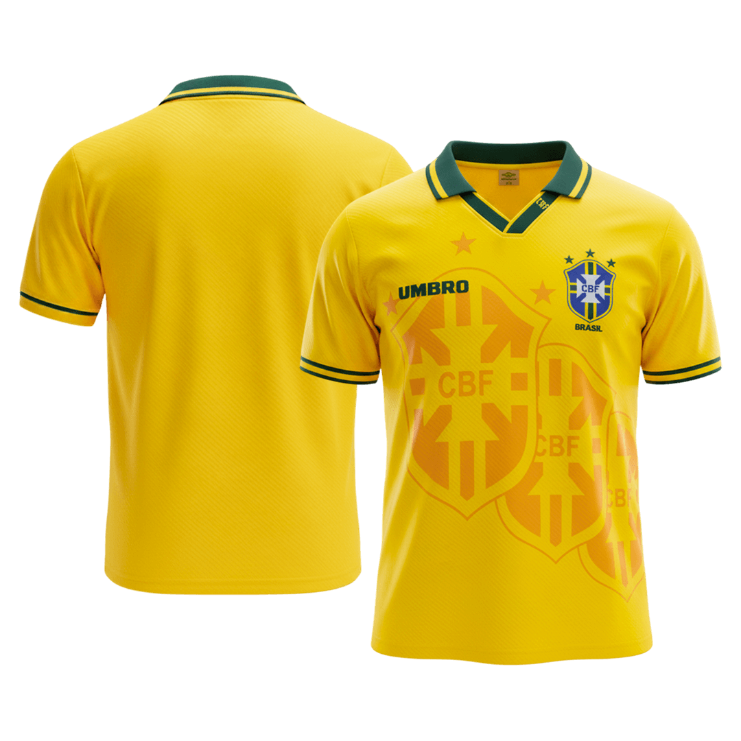Retro Brasil Casa Camisola 1994 Amarelo